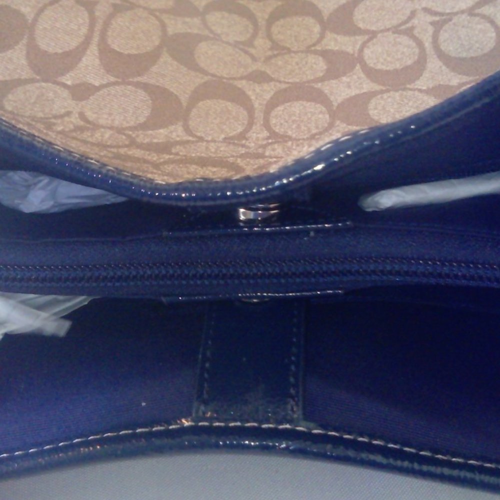 Coach Signature Stripe PVC Carryall - Picture 9 of 13